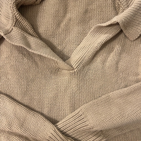 DISSH Women's Colbie Camel V-Neck Sweater - Picture 4 of 5